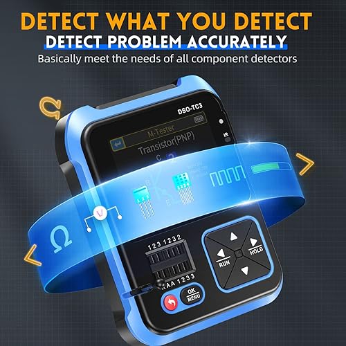 Miniatura 5 de Comprobador de transistores, osciloscopio digital, medidor de resistencia de capacitancia de inductancia portátil, microscopios USB (configuración