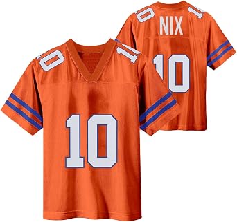 Bo Nix Denver Broncos Orange #10 NFL Kids Youth 4-20 Name and Number Throwback Player Jersey