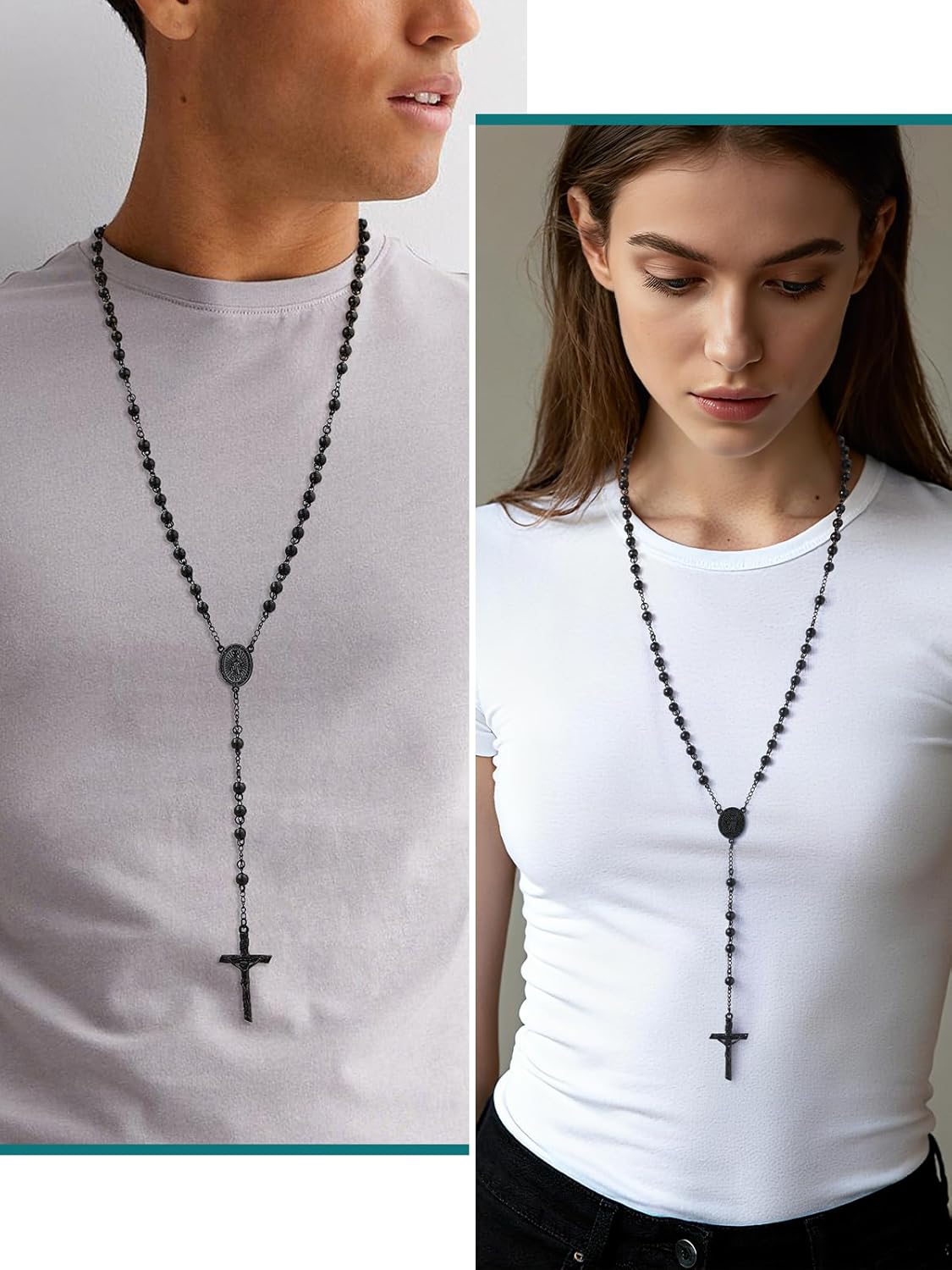 Supcare Rosary for Men Women Catholic Necklace Rosary Beads,Customized (with Gift Packing)