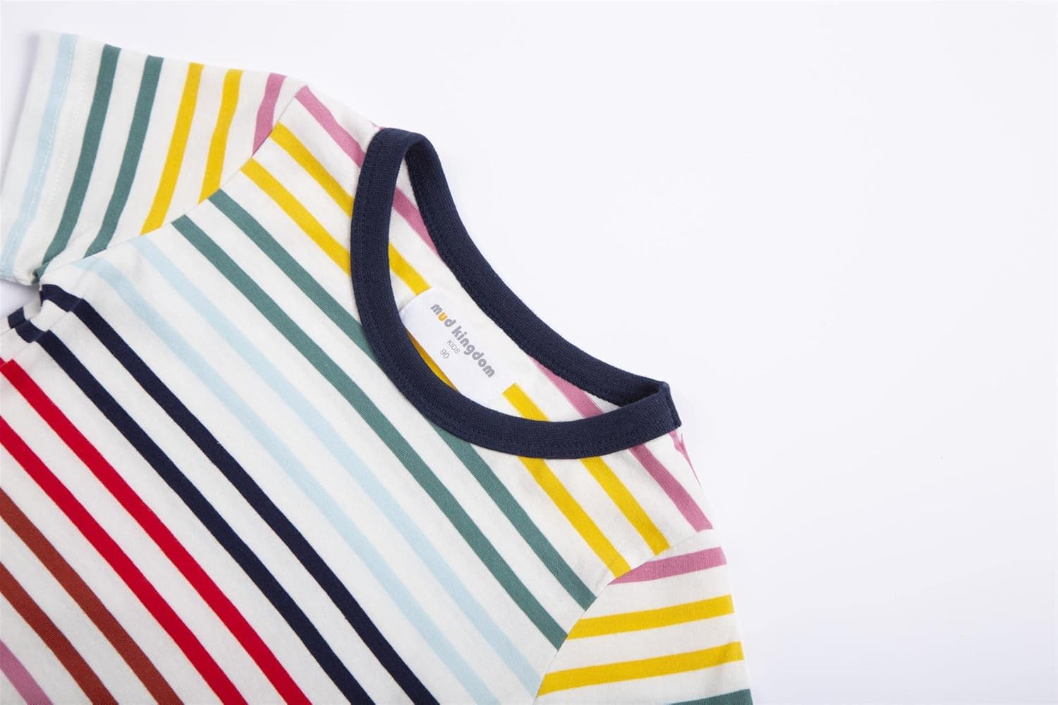 Mud Kingdom T-Shirt for Boys Short Sleeve Plain Cotton Classic Summer Casual Stripe - Image 4