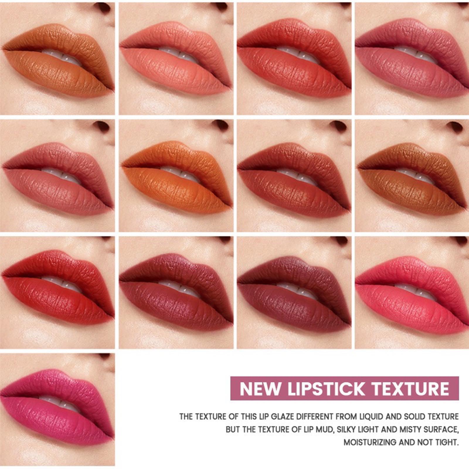 Rossetto Con Finitura in Velluto 14 Colori Lucidalabbra Resistente Alle Sbavature Colore Labbra Con Ingredienti Idratanti Rossetto in Velluto