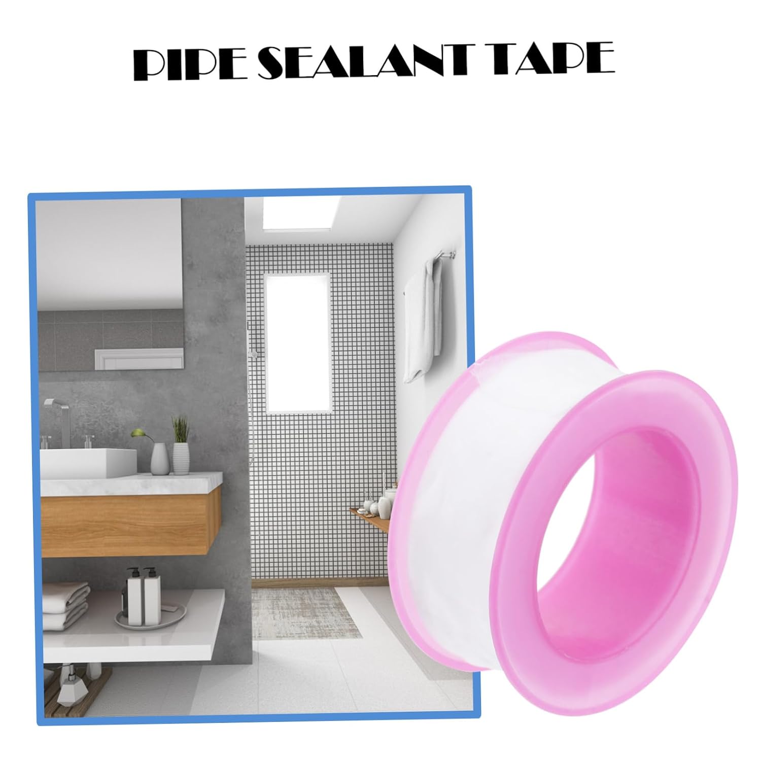 10 Roll Pink PTFE Thread Seal Tape for Home Office Use