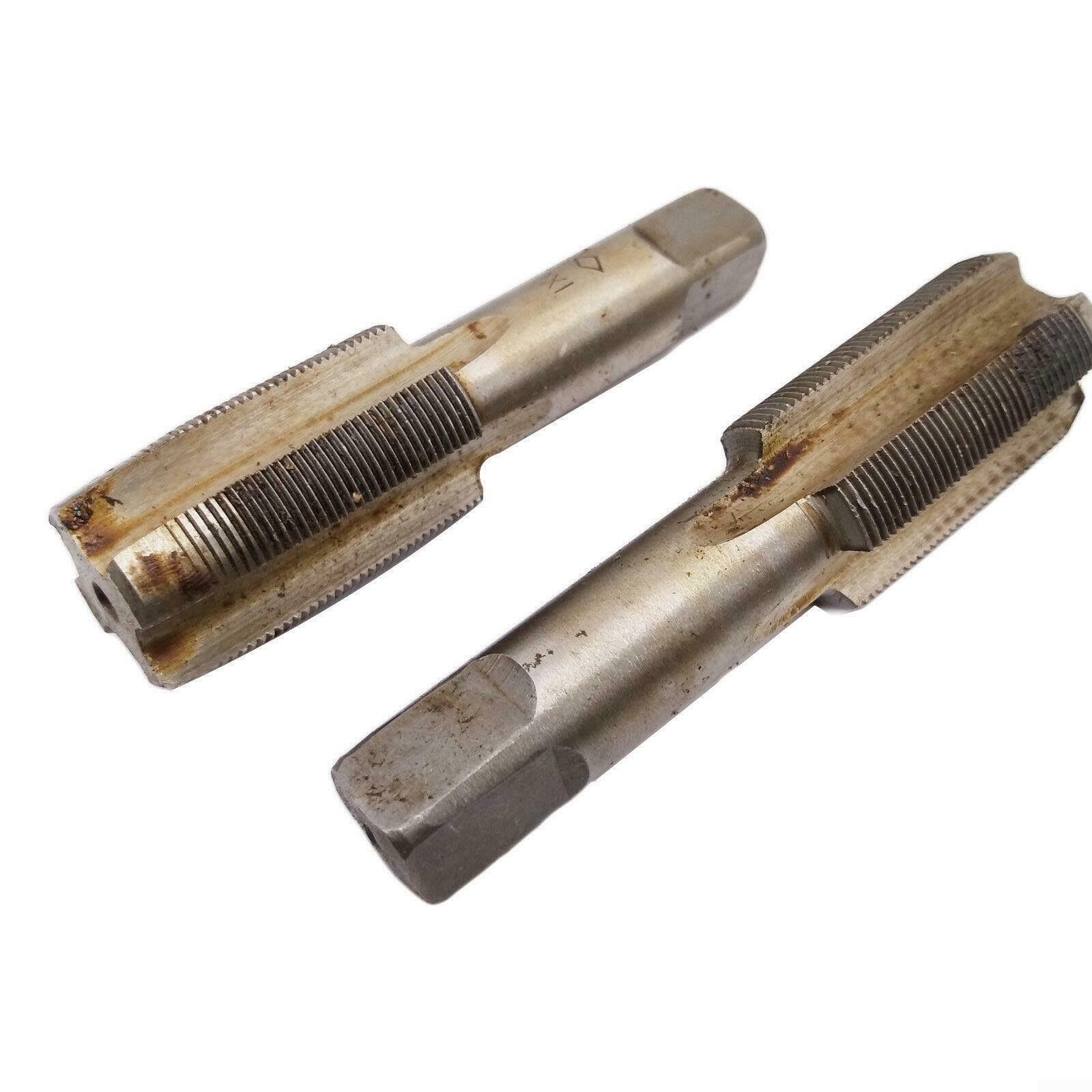 Zestaw gwintowników i narzynek, gwintownik i narzynki okrągłe, stal szybkotnąca, 2 szt., gwintownik stożkowy M22 x 1 mm i narzynka M22 x 1 mm, gwint metryczny prawy