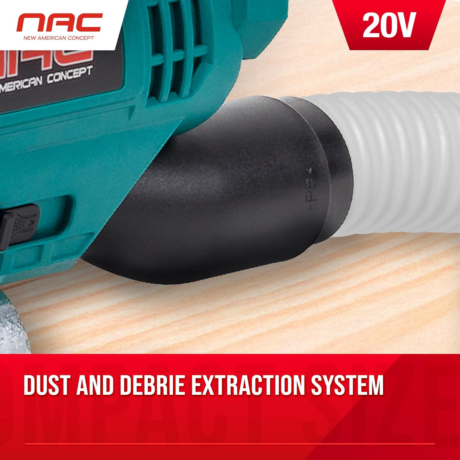 NAC NEW AMERICAN CONCEPT JS-20-LI-ST-20V Cordless Jigsaw 420 W Green