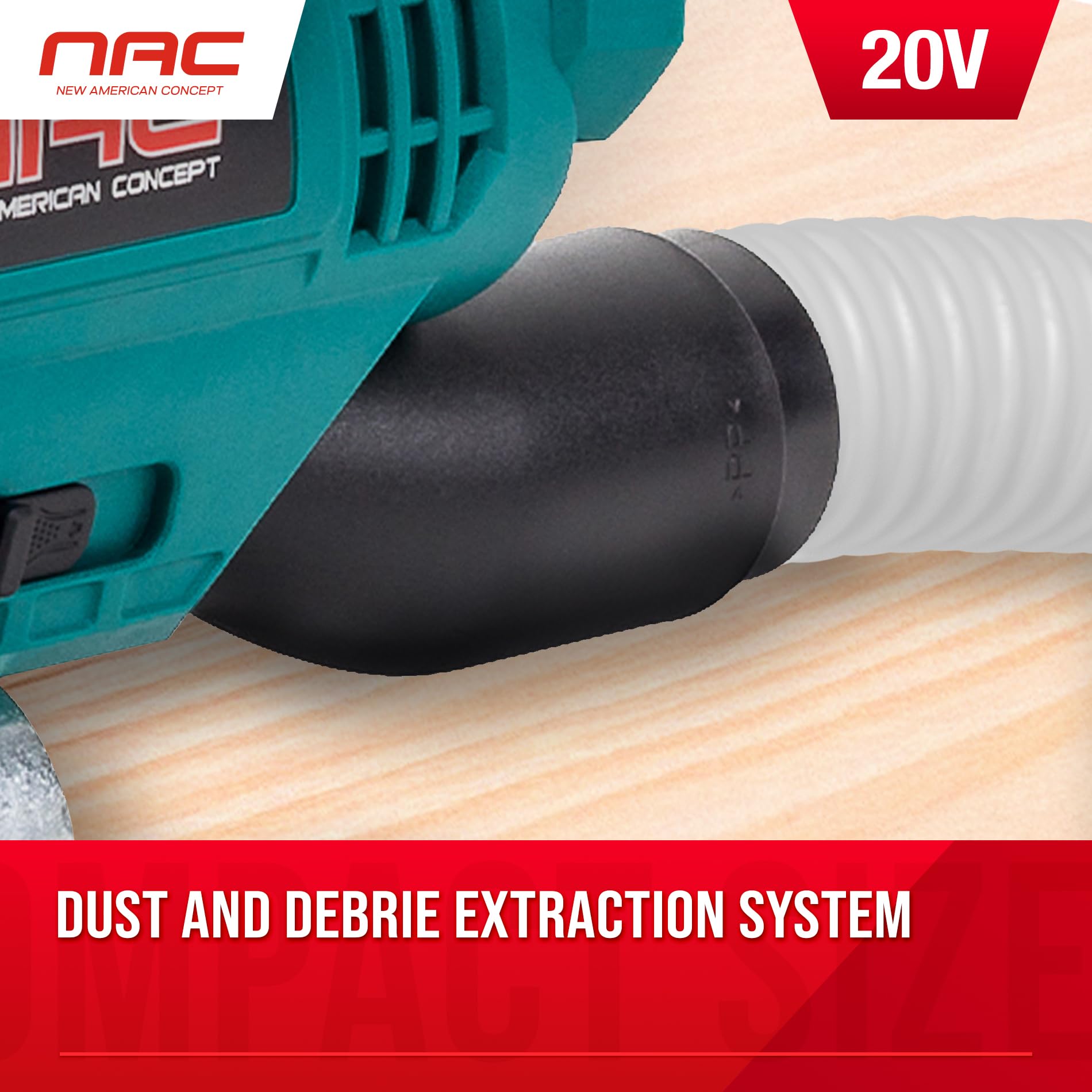 NAC NEW AMERICAN CONCEPT JS-20-LI-ST-20V wyrzynarka akumulatorowa, 420 W, zielona