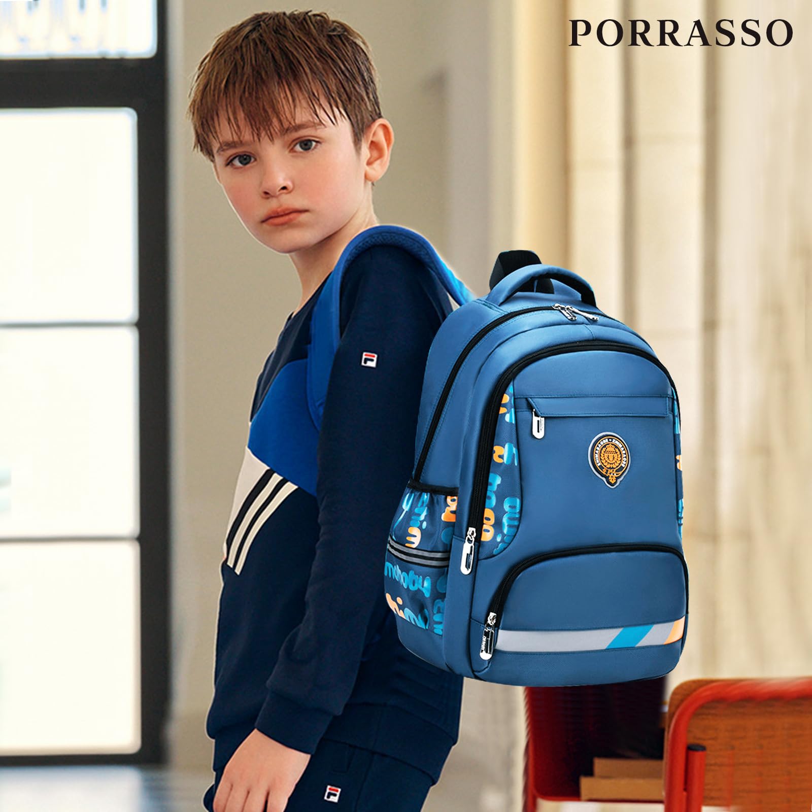 Enfants Cartable Garçons Sac D'école Étudiant Sac D'école Adolescent Sacs Scolaires Nylon Sac à Dos Daypack pour École Voyage Camping Bleu