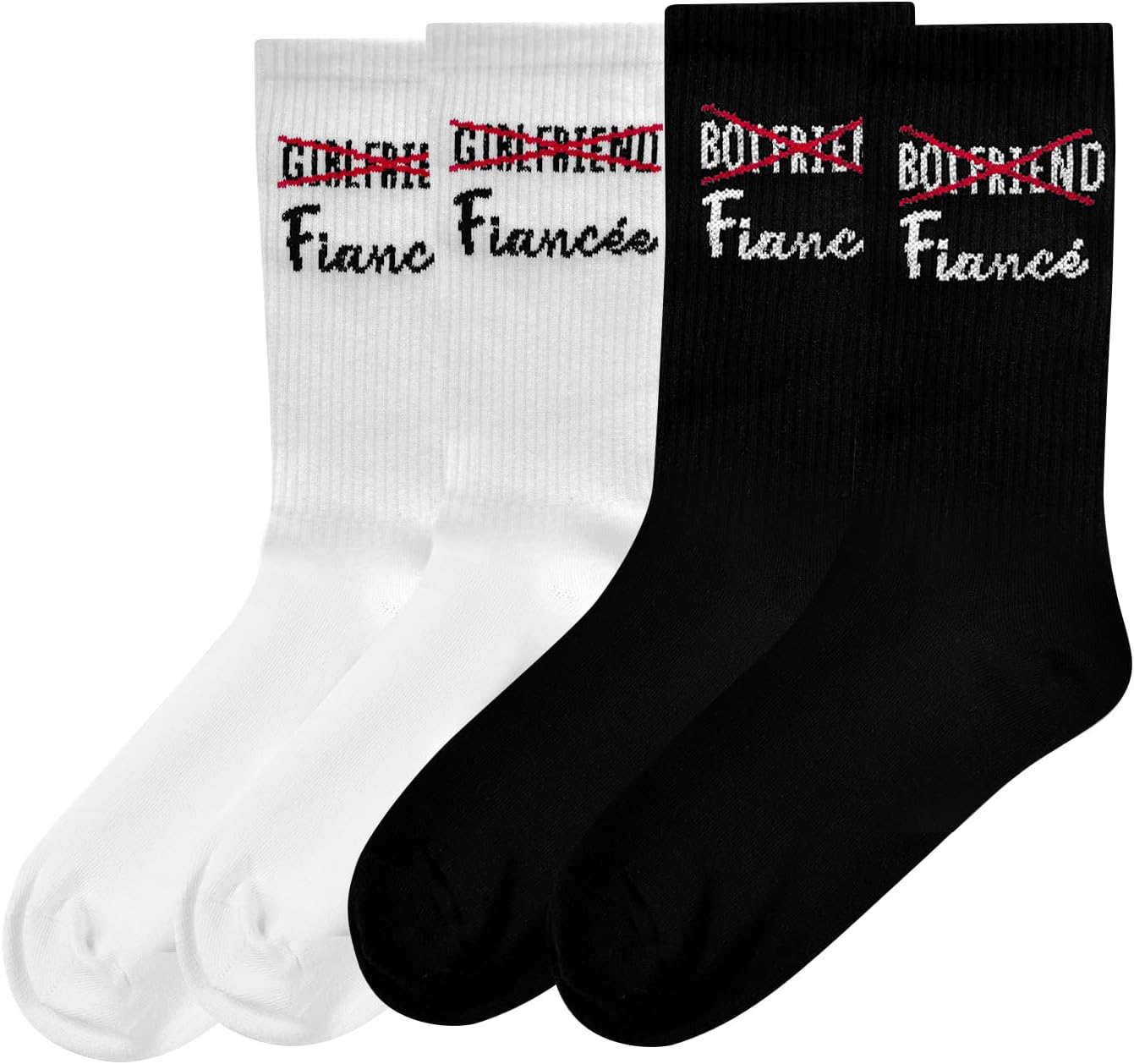 Jacriah Couples Socks Set Newlyweds Gift – Hubby and Wifey Wedding Socks for Bride & Groom, Engagement Gift