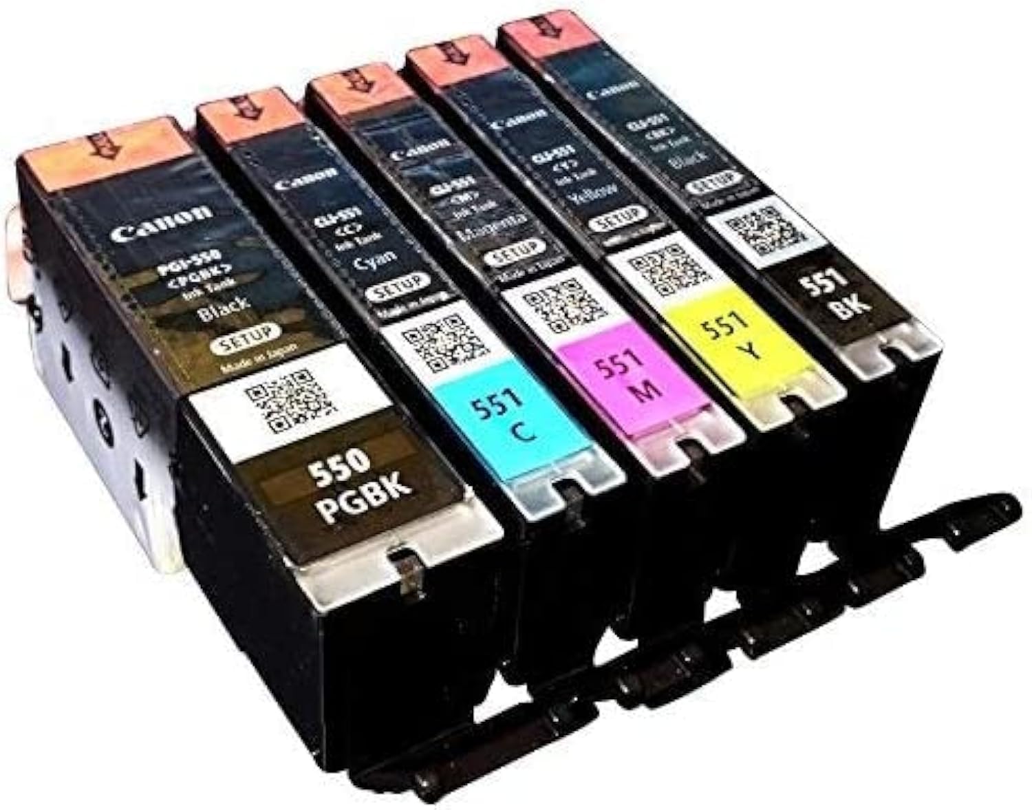 Canon PGI 550 CLI 551 550bk Multipack Setup Original Tintenpatronen Bulk in neutraler Verpackung für PIXMA MX725, MX925, iP7250, iP8750, MG5450, MG5550, MG5650, MG6350, MG6450, MG6650, MG7150, MG7550