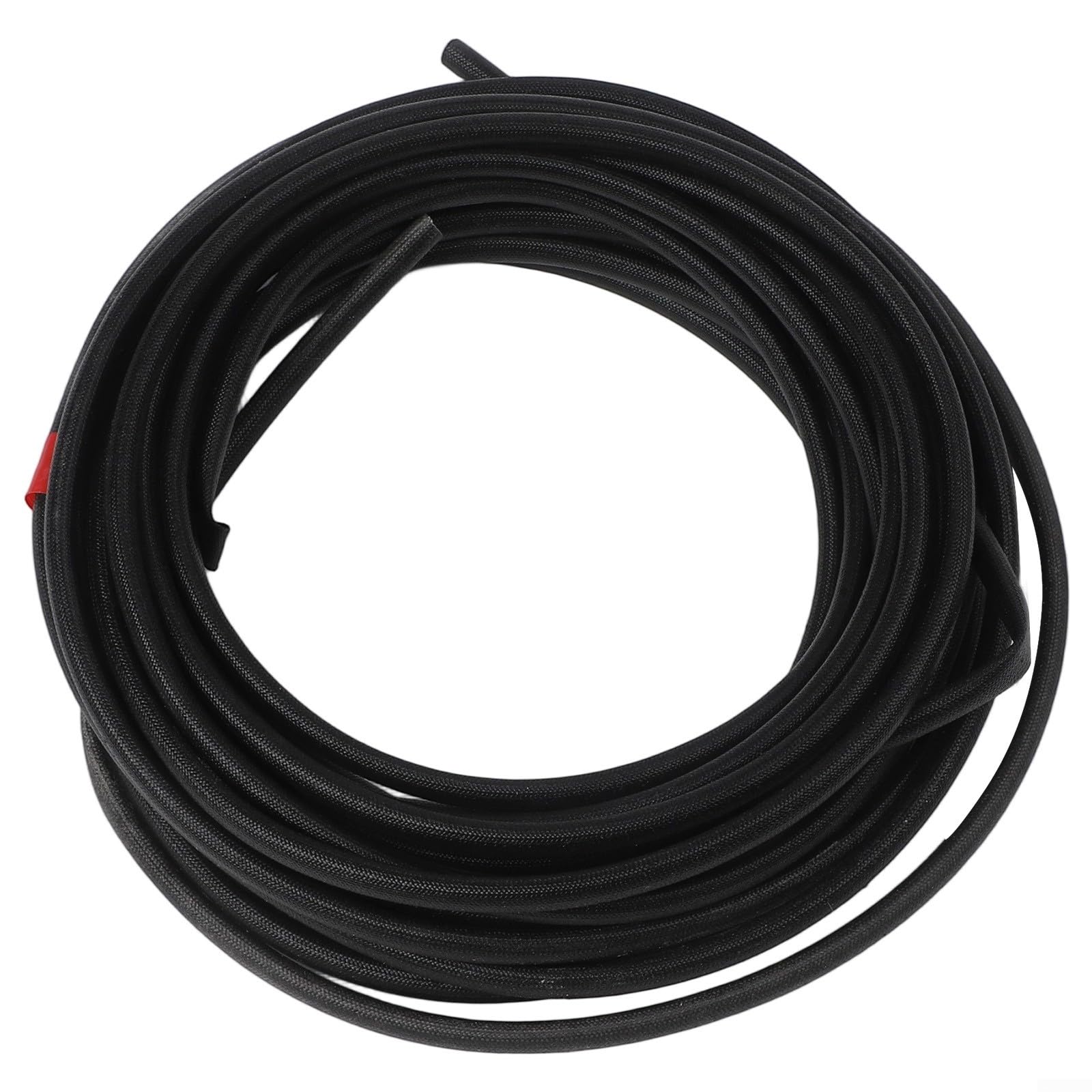 Guaina in fibra di vetro resistente alle alte temperature, 10 m, ignifuga, per raffreddamento ad olio combustibile, sistemi PCV, protezione contro le emissioni di vapore, nero (6 mm)