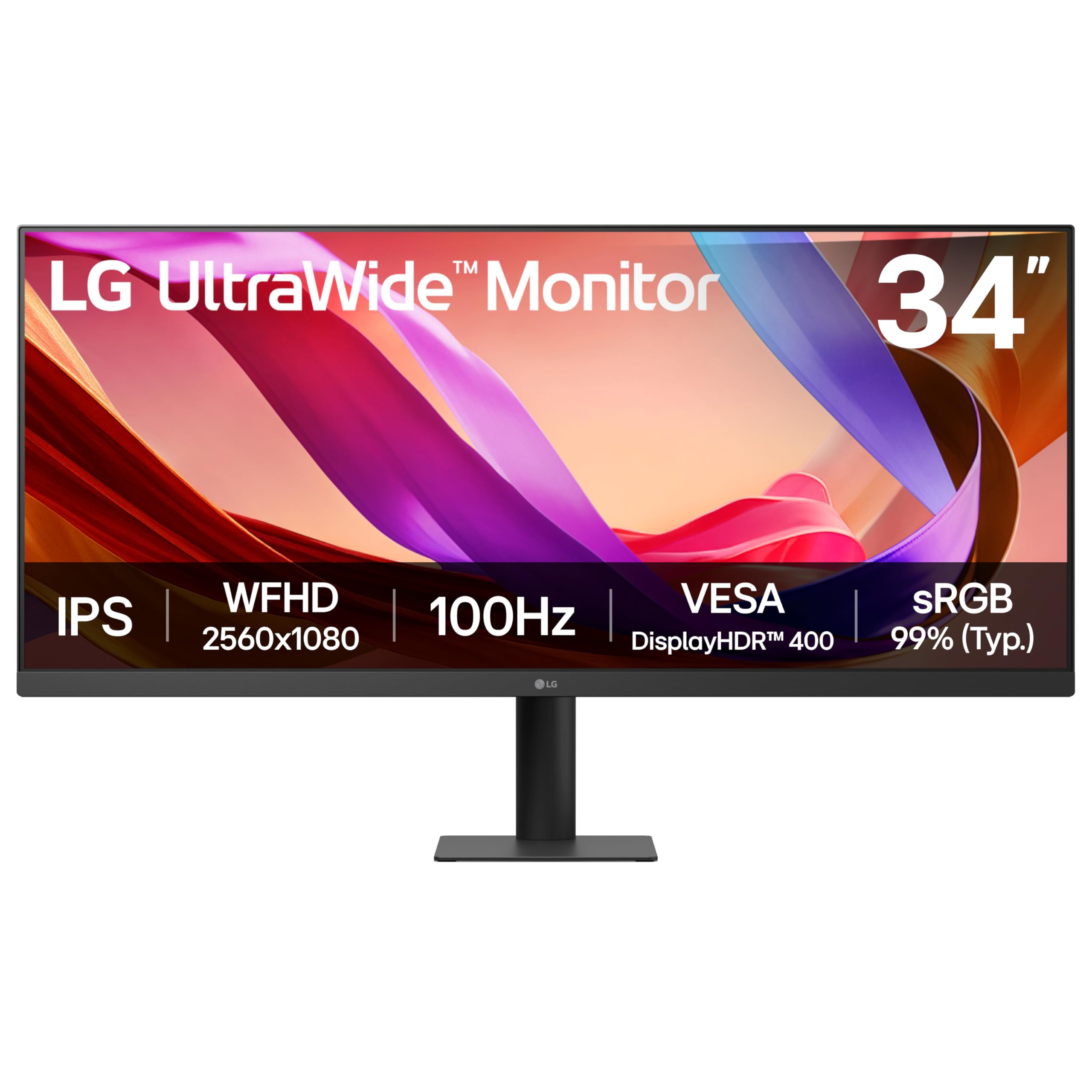 34"" LG 34U511A-B Ultrawide Monitor, IPS, WFHD 2560x1080, 5ms, 100Hz, 400cd/m², 1