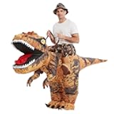 Inflatable Dinosaur Costume Adults Halloween Party Blow up T Rex Outfit, Lightweight & Flexible for Cosplay, Parades