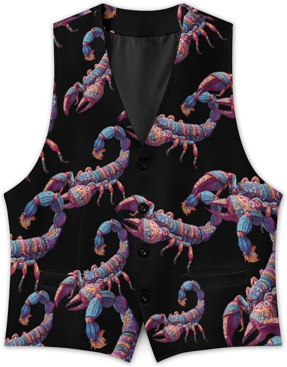 Scorpio Scorpion Symbol Suit Vest for Men Slim Fit Business Dress Waistcoat for Suits Tuxedo