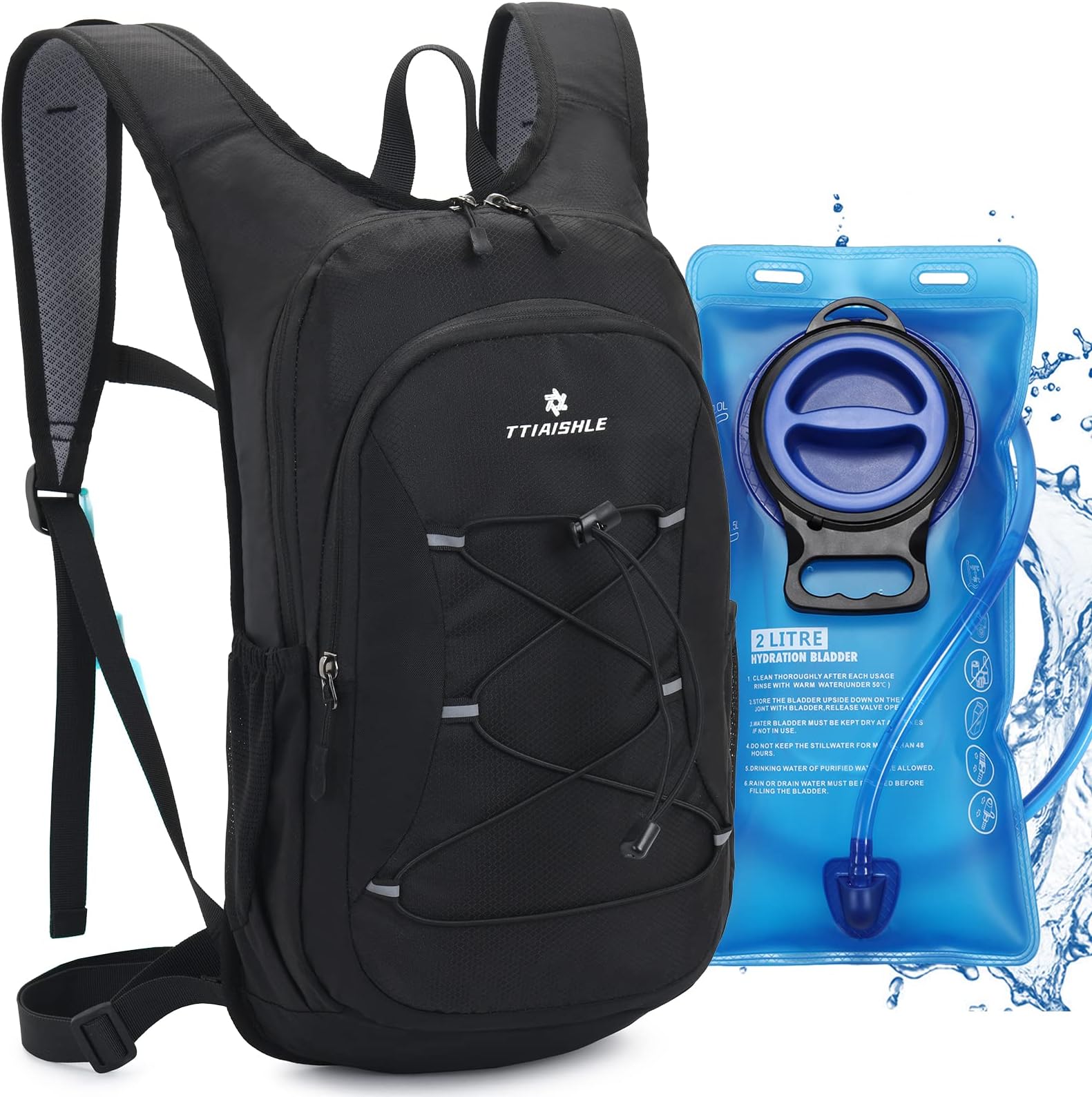 – Hydration Pack Backpack with 2L BPA Free Water Bladder for Cycling Running Hiking Climbing Camping Racing skiing