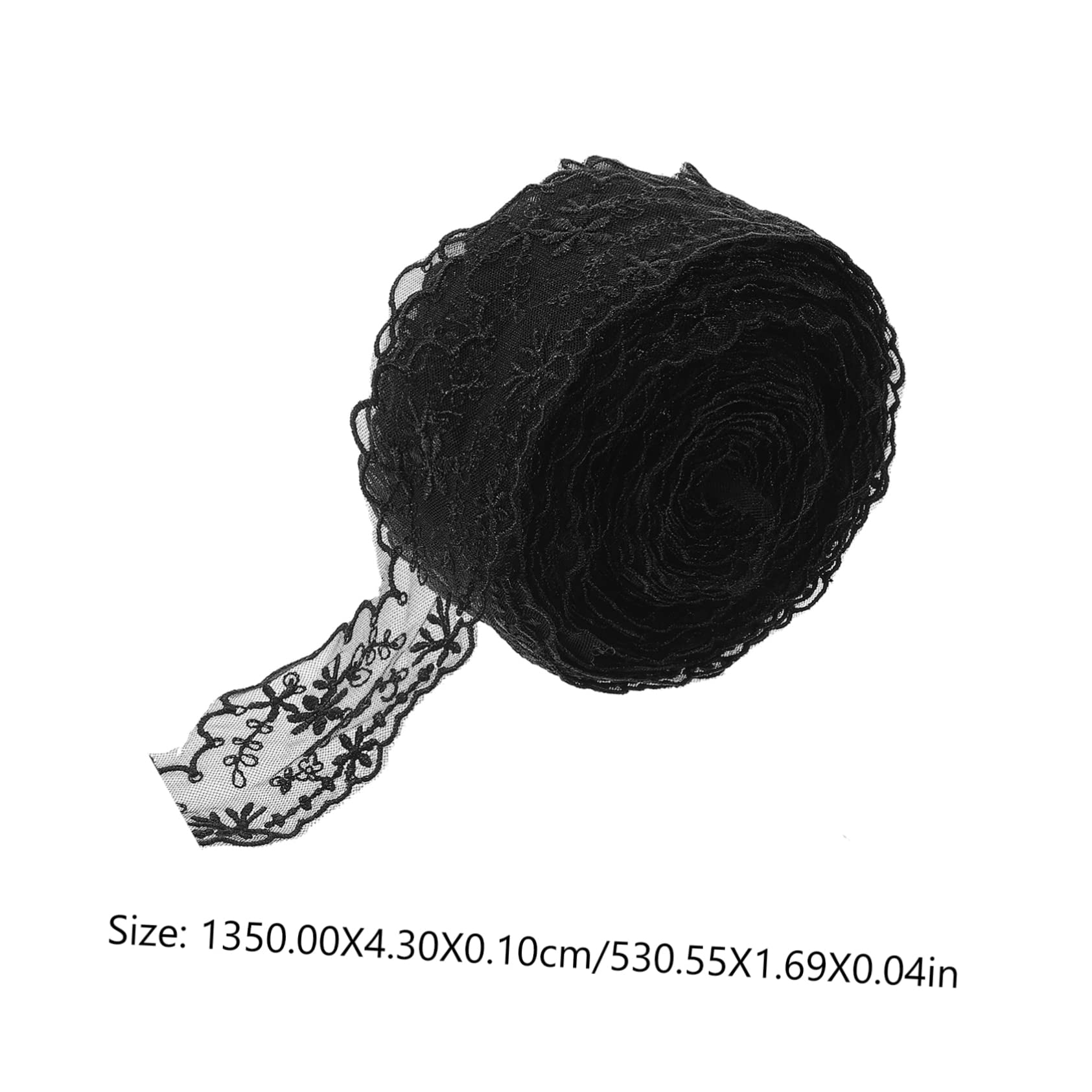 TEHAUX 4rollos Cinta De Encaje Decorativa Para Costura Bordado De Flores Yardas Para Vestidos Decoración De Jarras y Manualidades