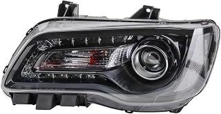 TRQ 2 Piece Headlight Assembly Set Halogen Black Bezel Driver & Passenger