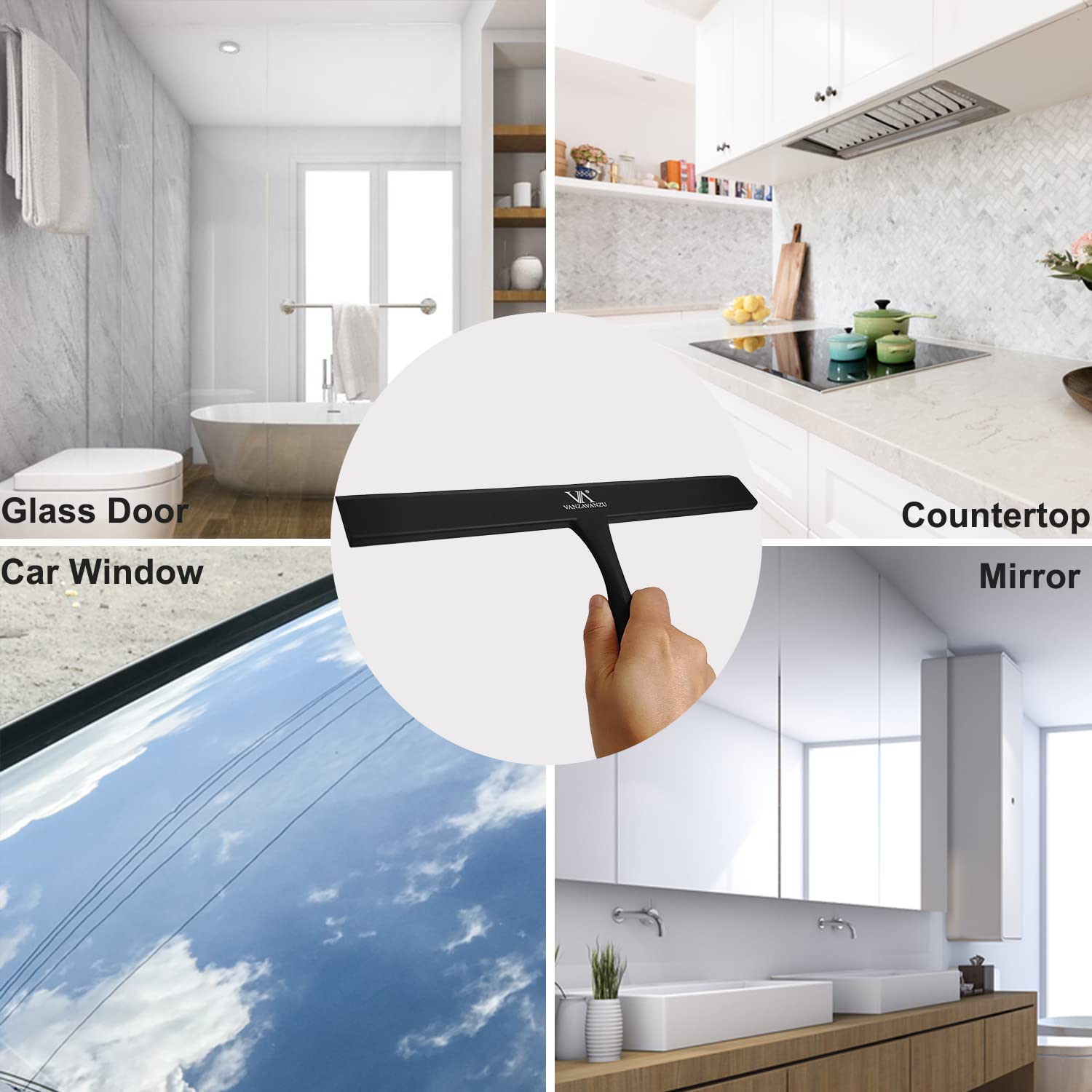 Raclette De Douche En Forme De Nuage - Pour Vitres, Miroirs, Carrelage - Matériau Doux, Trou De Suspension