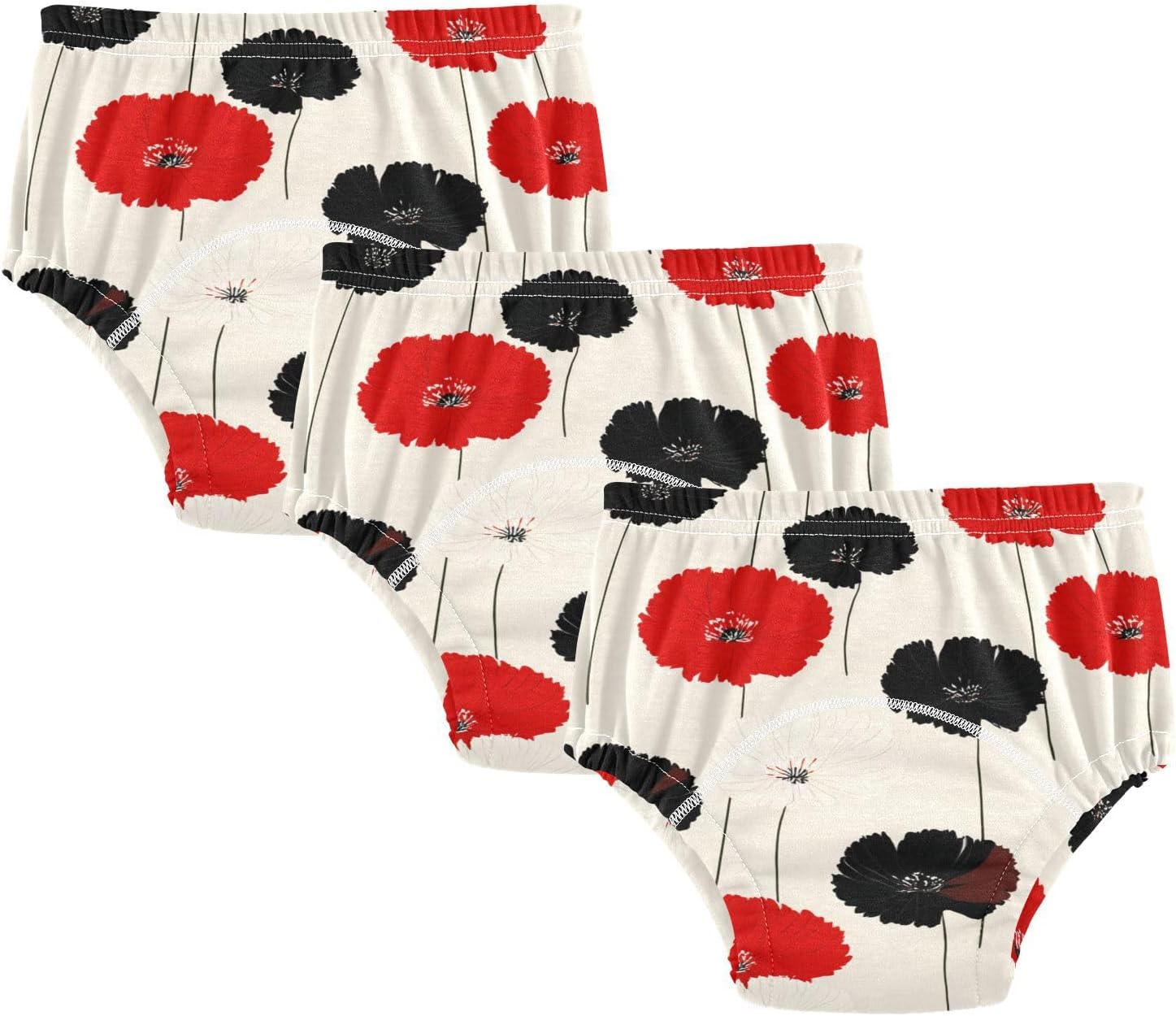 Baby Potty Training Toilet Pants Reusable Poppy Off White Red Overnight Training Underwear Sleep Underwear for