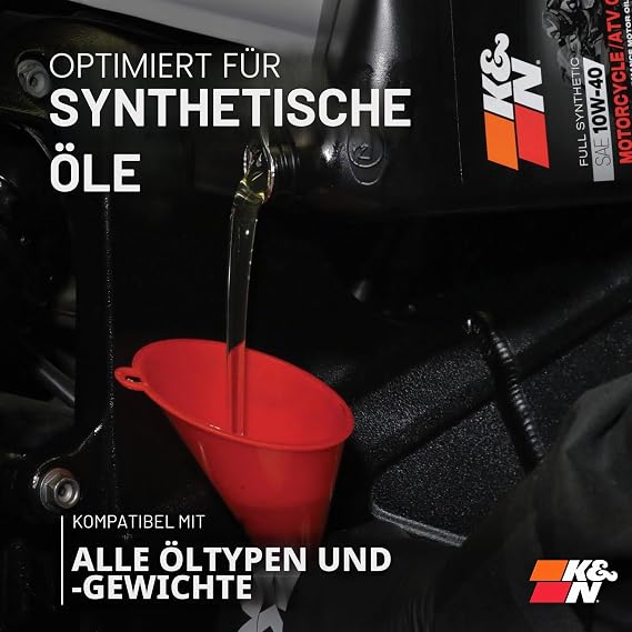 K&N Motorcycle Oil Filter: Designed for use with synthetic or conventional oils. For select BMW Bimota Husqvarna Motorcycles KN-160 (cartridge 79x71mm)