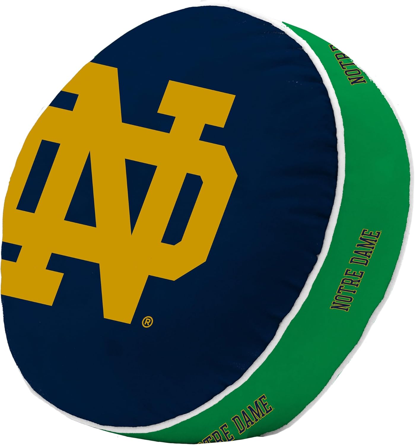 Logo Brands NCAA Notre Dame Fighting Irish Puff Pillow – Plush, Soft, Stretchy with Team Color Design