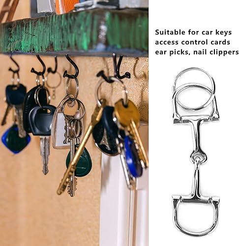 Miniatura 2 de Fydun DShaped Snaffle Llavero, Bit Horse Bits Key B01mr52bnw Snaffle Durable Silver DRing ZineAlloy, Popular