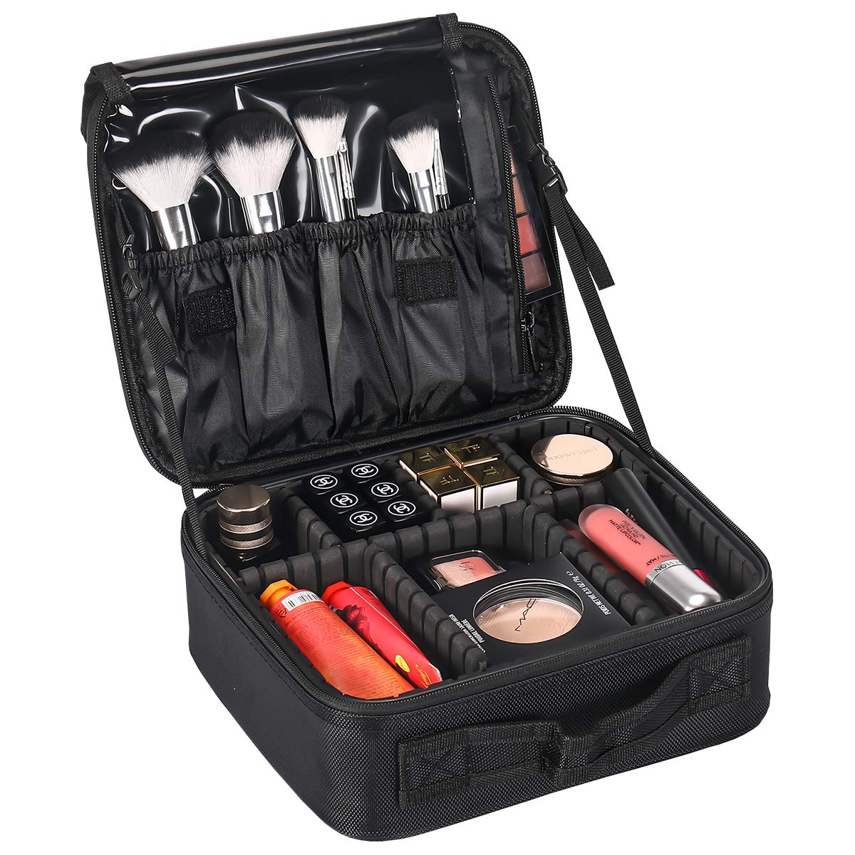 Loperco Makeup bag for women Toiletry Bags for Traveling Portable Makeup Organizer Large Makeup Organizer, Adjustable Partition Makeup Organizer