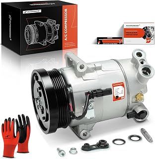 A-Premium A/C AC Compressor with Clutch Compatible with Chevrolet Colorado 2.5L 2015-2021, Equinox 1.5L 2018-2021, GMC Canyon 2.5L 2015-2021, Terrain 1.5L 2018-2021, CVC Style, 5 Grooves