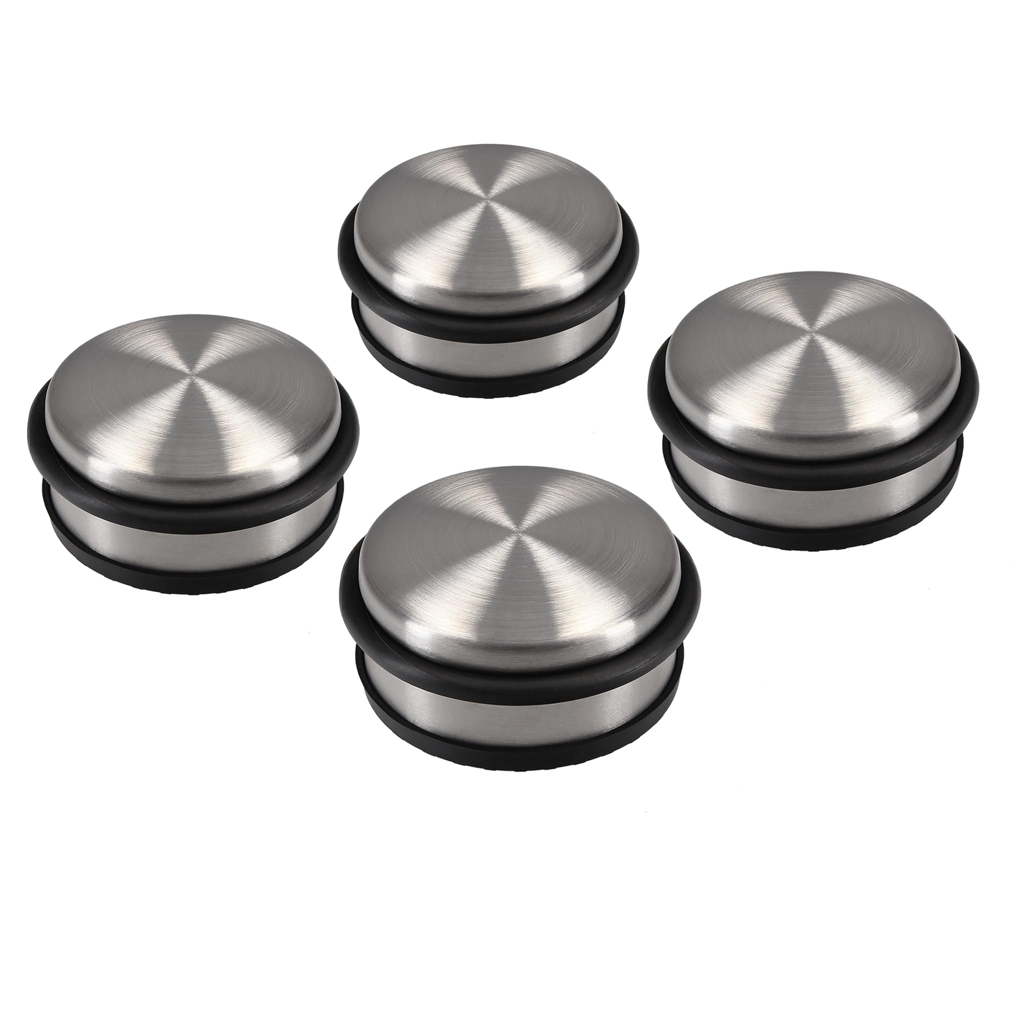 4 x Türstopper 1,2 kg Boden schwer VonBueren | ca. 10,5 x 5 cm | Tür Stopper aus Edelstahl/Metall | door stopper