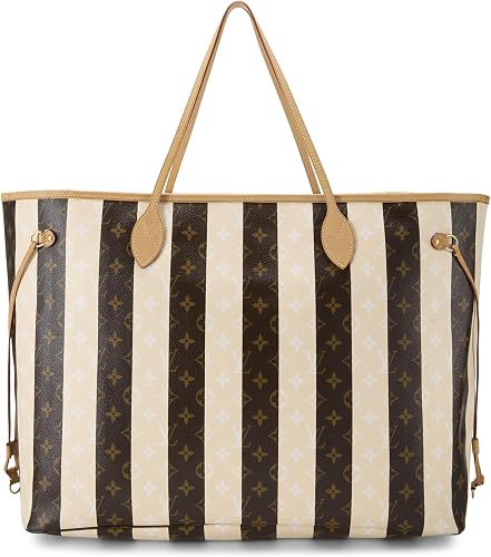 Pre-loved Limited Edition Monogram Rayures Neverfull XL, Cream