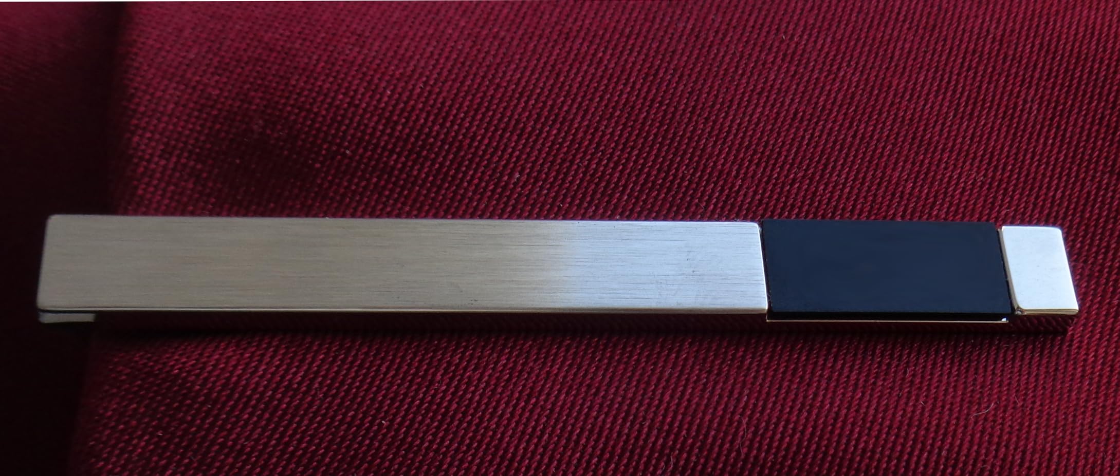 925er Silber Krawattenhalter Krawattenschieber mit Onyx überwiegend matt - kleiner Part glanzpoliert m.i. Germany + Exlusivbox