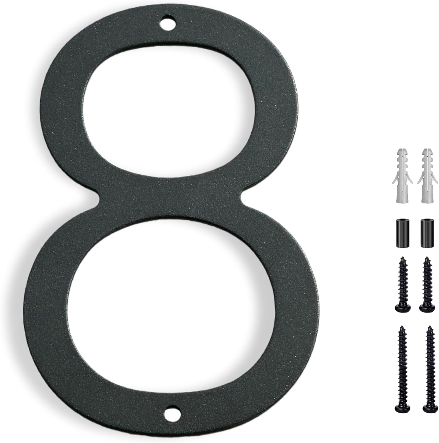 5"Floating House Numbers Metal House Numbers for Outside Large Address Numbers for House Mailbox Numbers Black Modern Aluminum Weatherproof Easy Installation (8, 5 Inch Black)