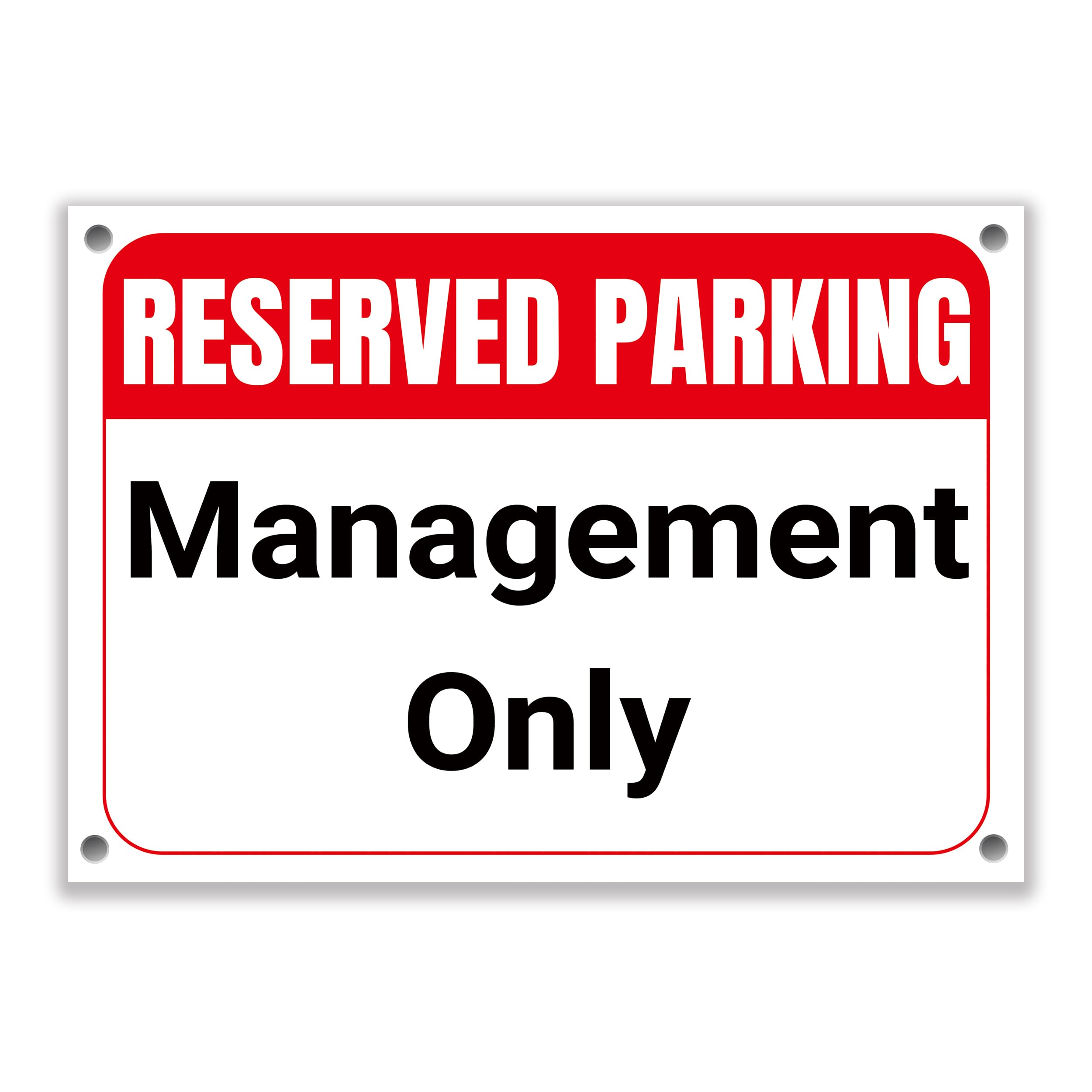 LP Lifestyle Reserved Parking Management Only Sign – Weatherproof PVC Parking Notice for Offices & Private Car Parks, Rust-Free Outdoor Signage No. 369 (A3 (297mm x 420mm) – Holes)
