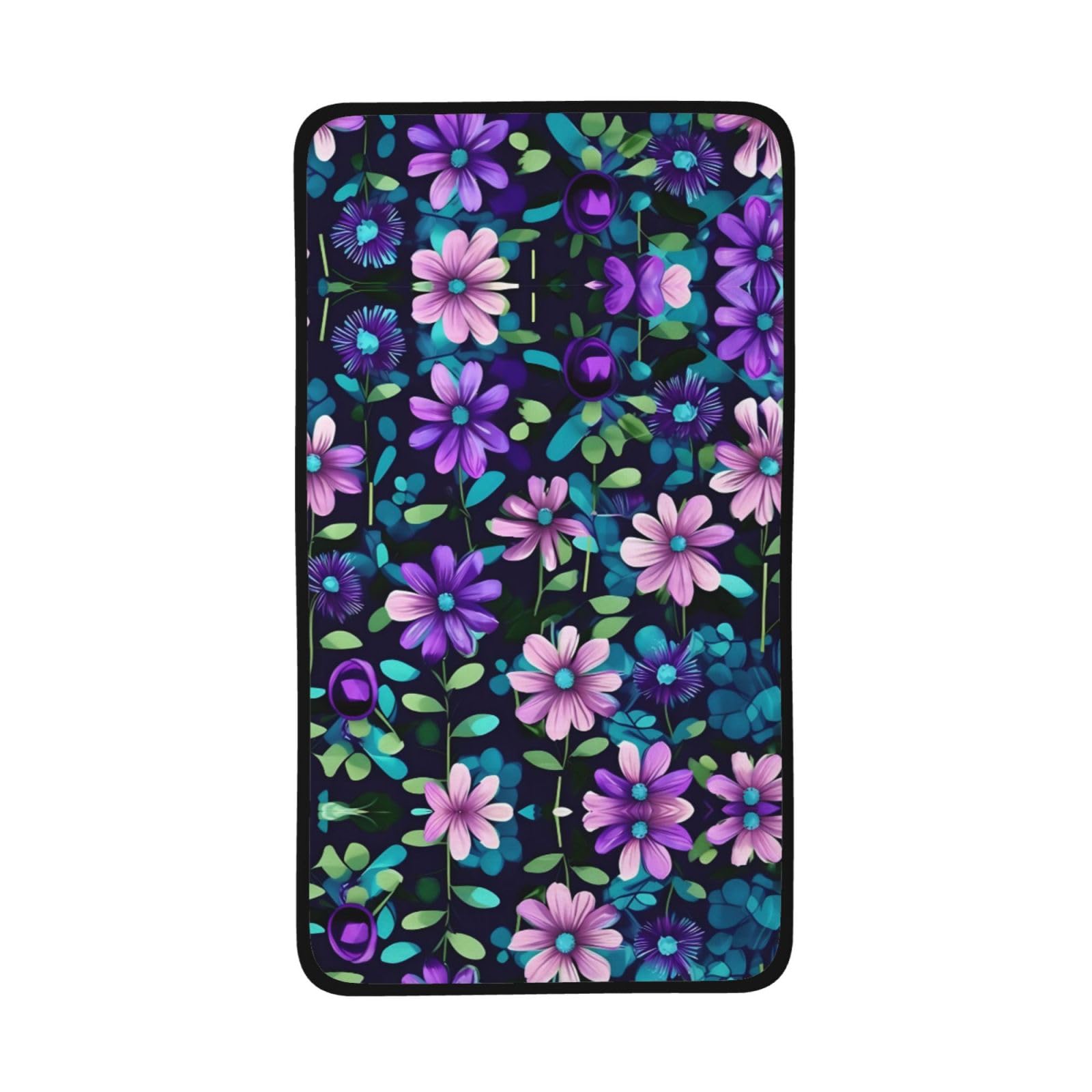 WBQLSL Purple Camellia Patterned Sports Towel (16x28 inches) - Lightweight Quick-Drying Absorbent Towel, Suitable for Swimming, Fitness, Yoga, etc.