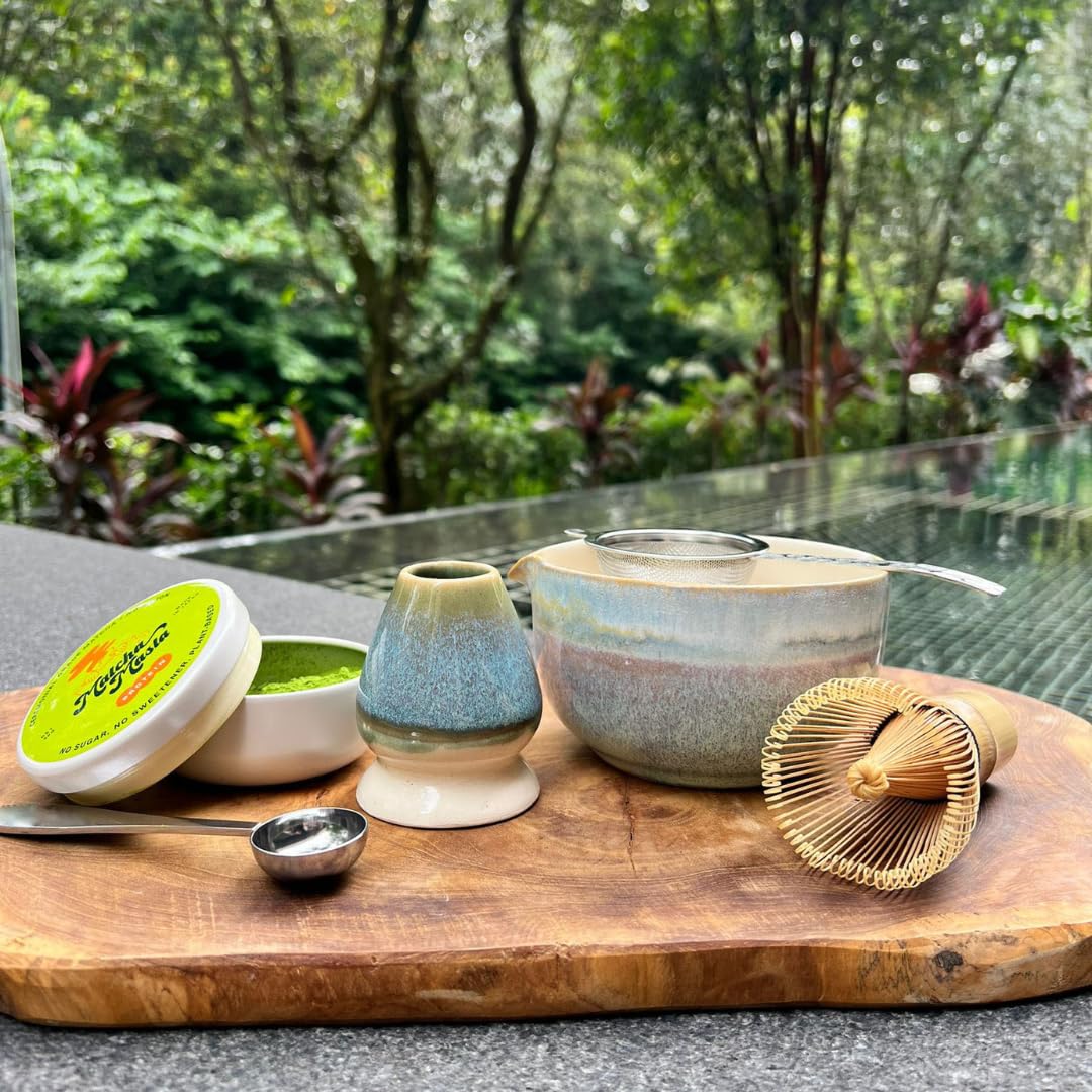 Matcha Masta Matcha Protein 40g 1 41 oz Ceramics Essentials Handmade Ceramic Matcha Bowl Whisk Stand Matcha Tools — view 2