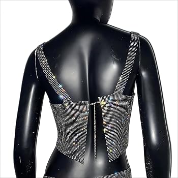 【新品未使用】gajess Glitter Camisole black Biziza Women's Glitter Sequin Tank Tops Sleeveless Sparkly