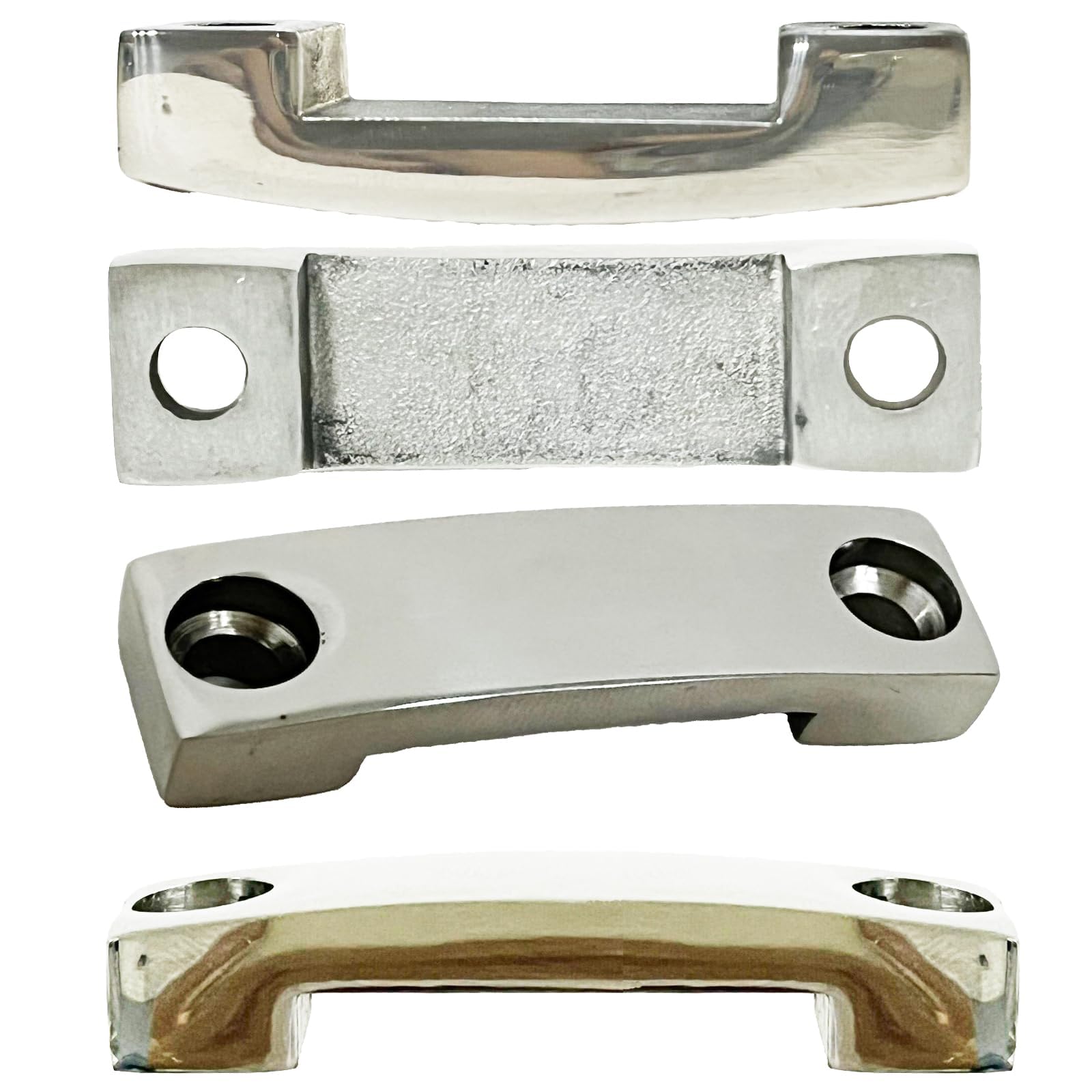 Paquete de 6 amarres de correa de acero inoxidable 316 de 1 pulgada, correa superior Bimini, ojo de almohadilla, bucle de Footman para caravana, barco, kayaks, Jeep, camiones, para baterías y tanques