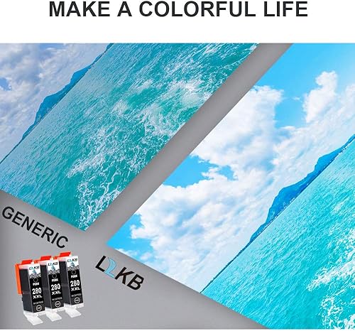 Miniatura 3 de L2KB PGI-280 Reemplazo compatible para cartuchos de tinta Canon 280 con impresora PIXMA TR7520 TR8520 TS6120 TS6220 TS8120 TS8220 TS9120 TS9520