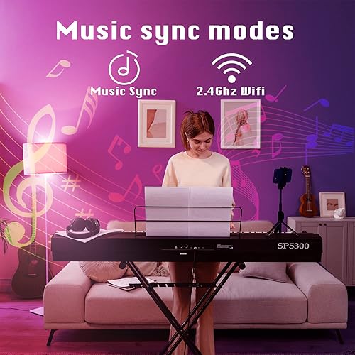 Vista 4 de dalattin Tuya Bombilla LED inteligente, RGBWW WiFi, bombilla que cambia de color, bombillas inteligentes que funcionan con Alexa y Google Assistant