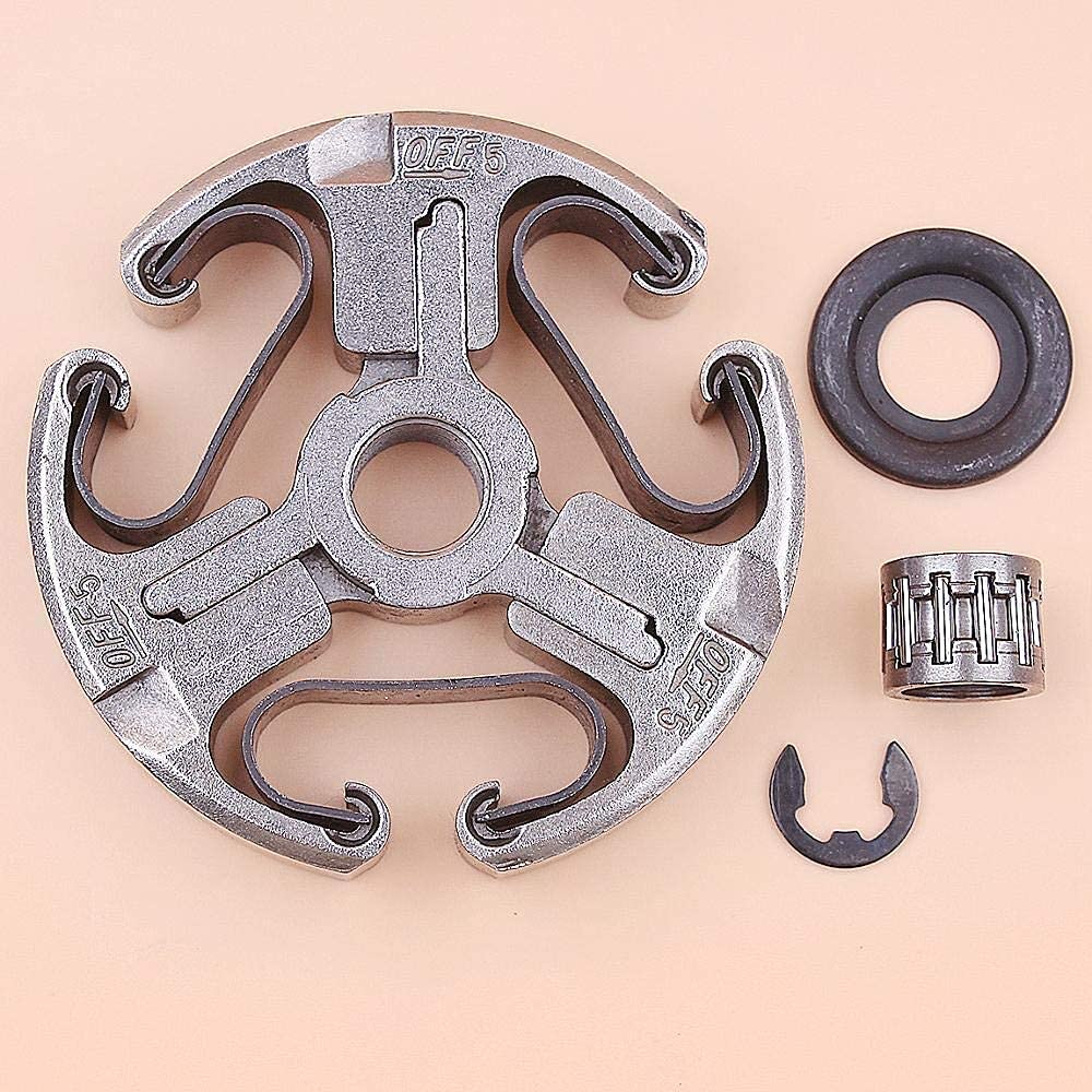 Conjunto de Embrague Compatible con Motosierra Husqvarna 362365371372 372XP Arandela de cojinete de Agujas E-Clip 503744401