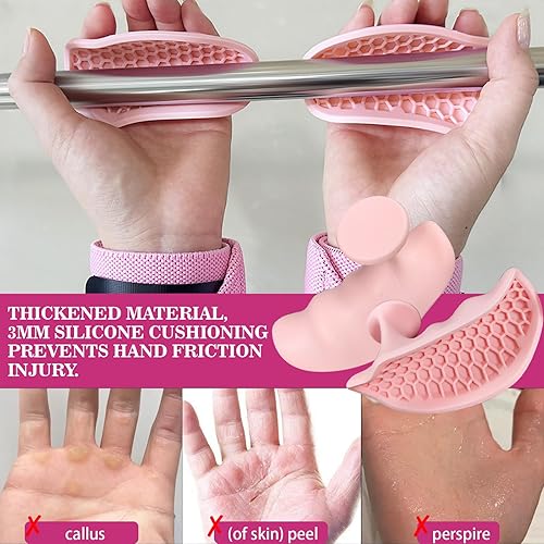 Miniatura 3 de Rypt Grip para levantamiento de pesas, agarre antideslizante de silicona para hombres y mujeres, guantes ergonómicos de protección de palma para