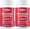 98% Pure Fisetin Supplements 1200mg - 3rd Party Tested, High Bioavailable Liposomal Fisetin Capsules,Polyphenols Antioxidant for Adults,Non-GMO,Gluten-Free