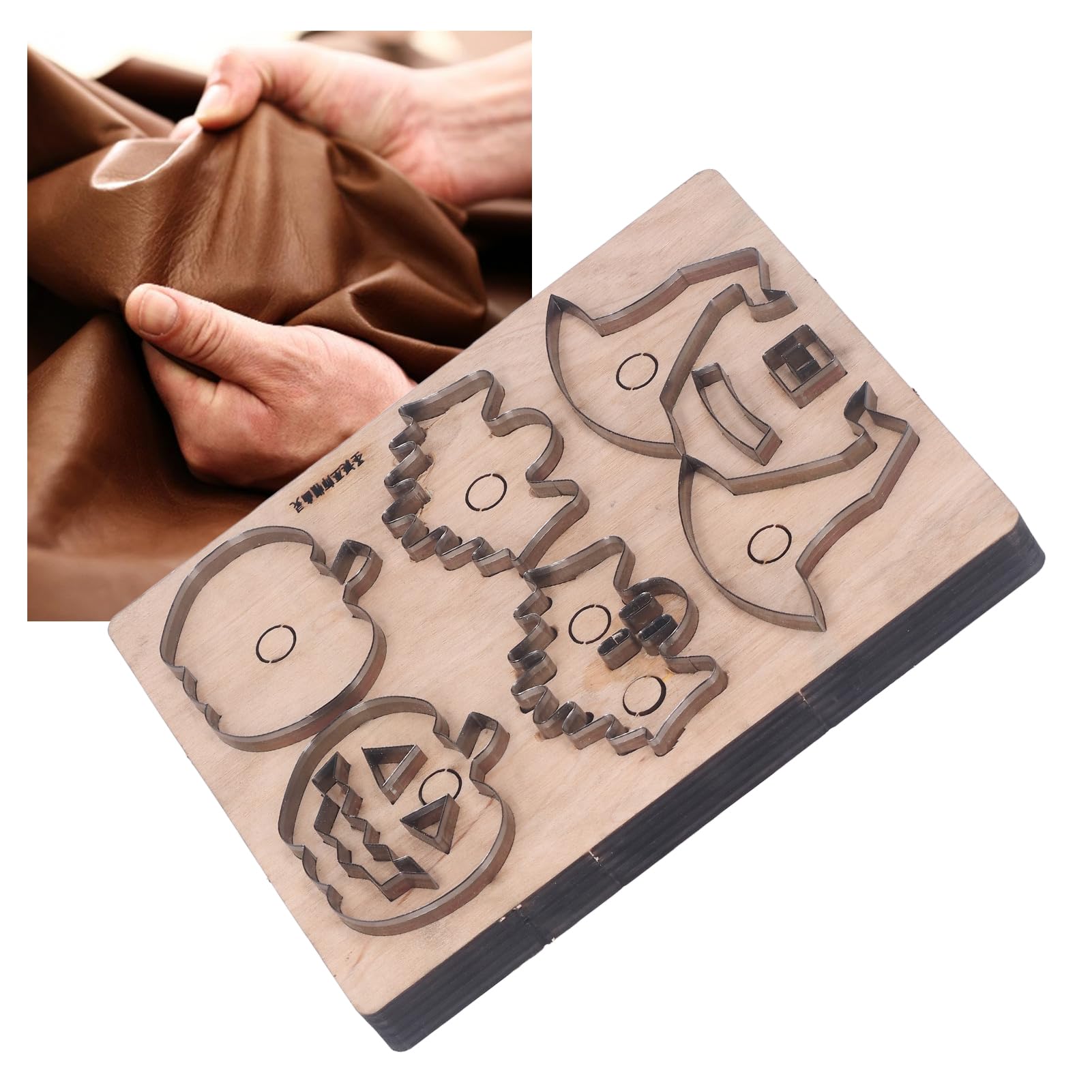 Troquel de corte Halloween calabaza y fantasma, acero aleación para cuero, tela y álbum scrapbooking DIY. Preciso y creativo. (138 caracteres)