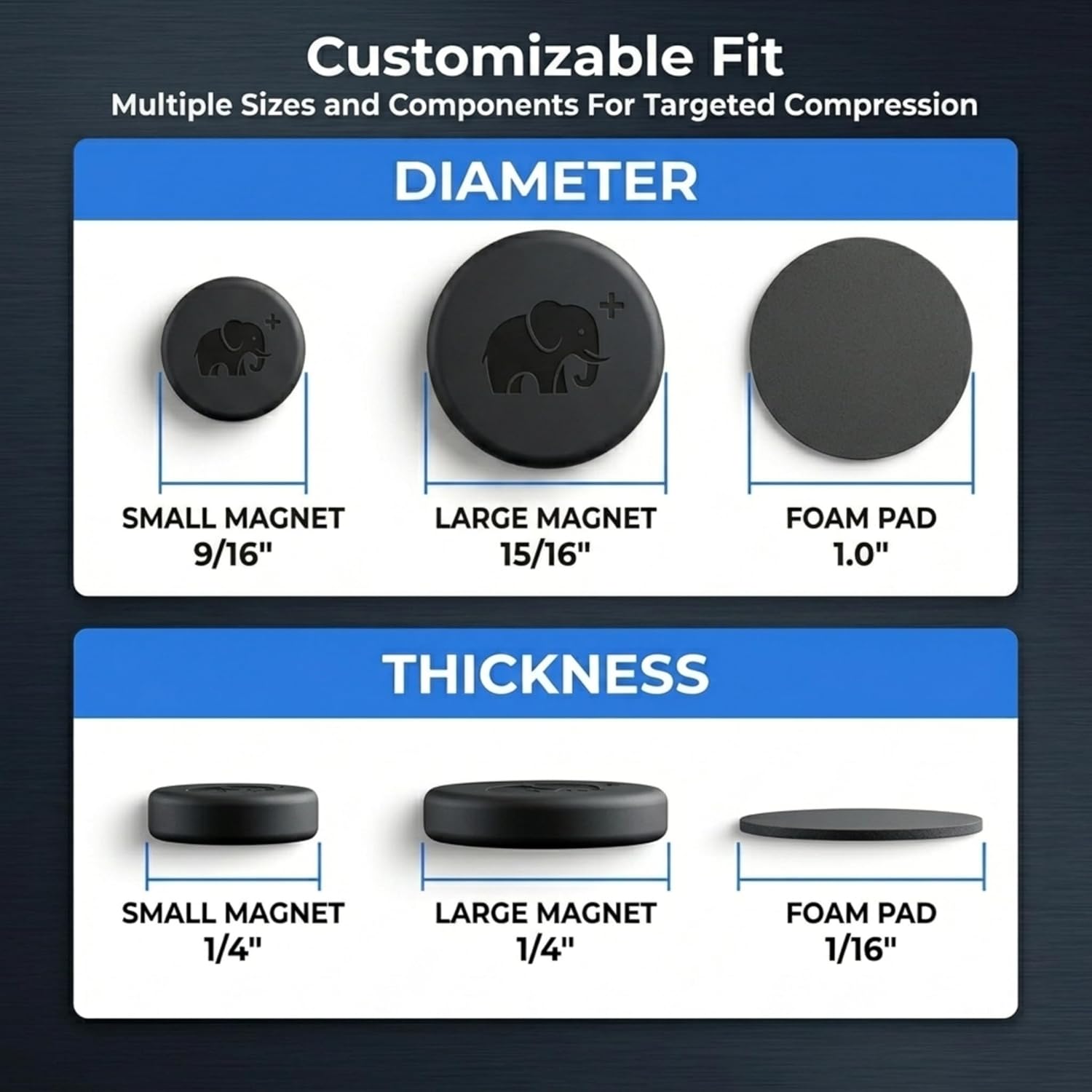Keloid Pressure for Keloids - 4 Pieces of Cauliflower Ear Magnet Covered with Hypoallergenic Silicone - Keloid Compression Clip to Support Cauliflower Recovery