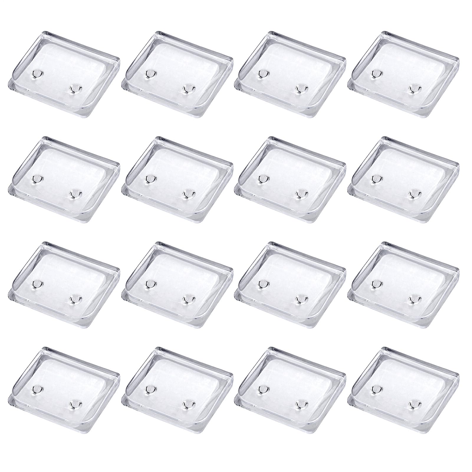 Clips de ducha para cortinas adhesivos | Set de 16 fijadores anticaída para baño