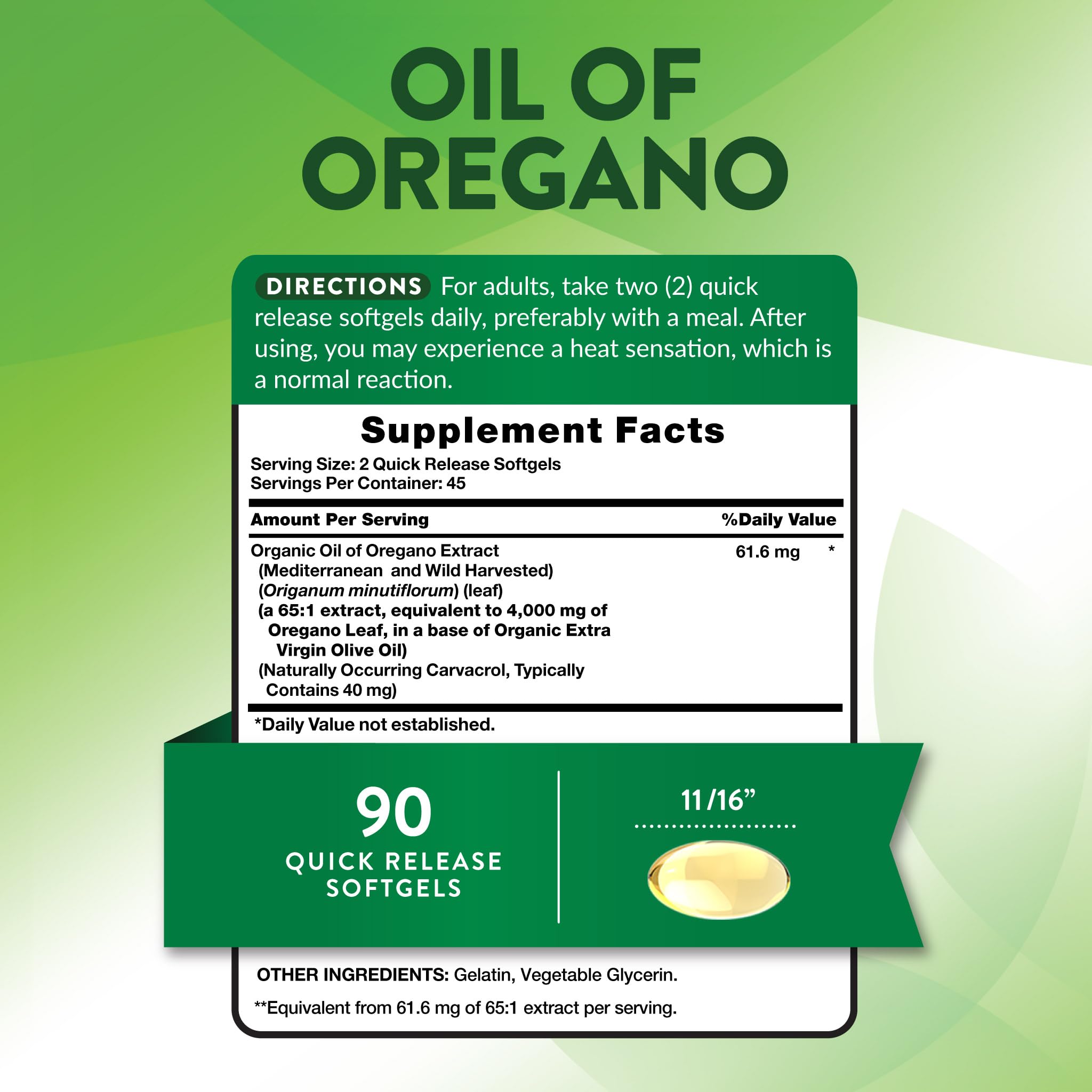 Nature's Truth Oregano Oil Softgels | 90 Pills | Contains Carvacrol — Amazon image 2