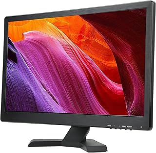 21.5in LED Monitor HD Computer Monitor Support and VGA Input 16:9 1920x1080 Color Screen Display with VGA HD Multimedia AV BNC USB DC Interface with Speaker Remote Control (US