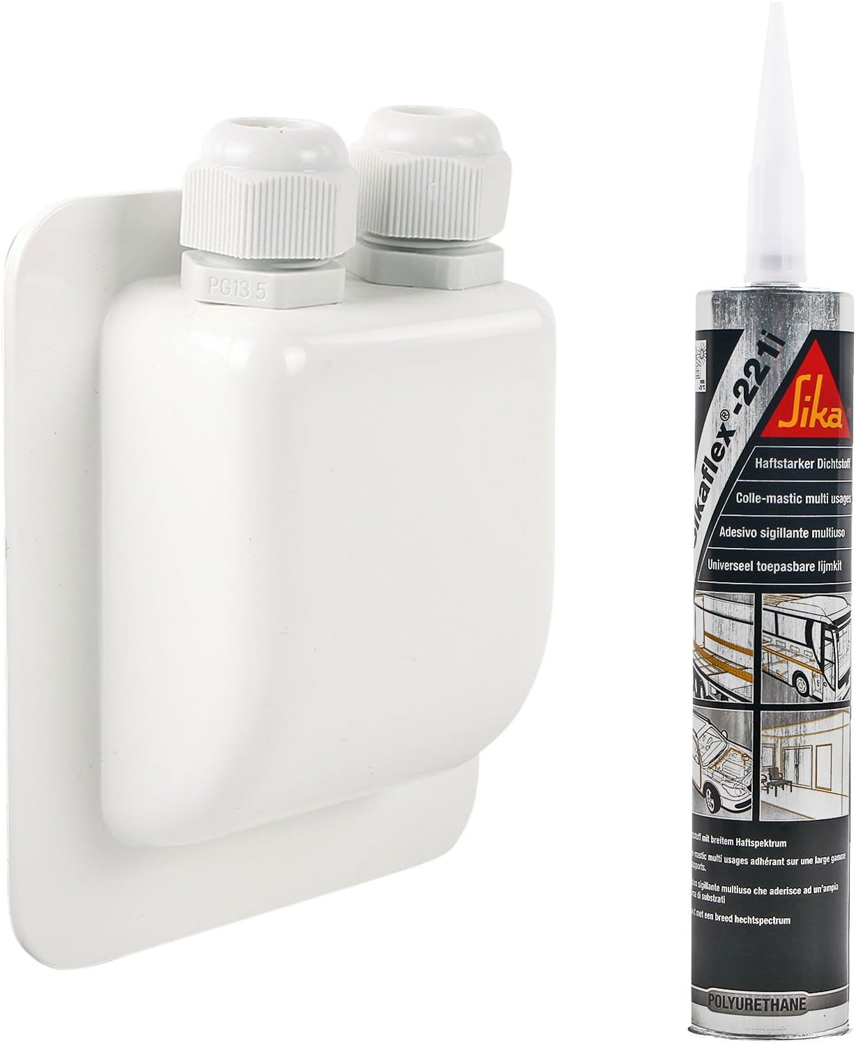 Techo Solar Doble Color Blanco de Ejecución para caravana y autocaravana inkl Sika Flex
