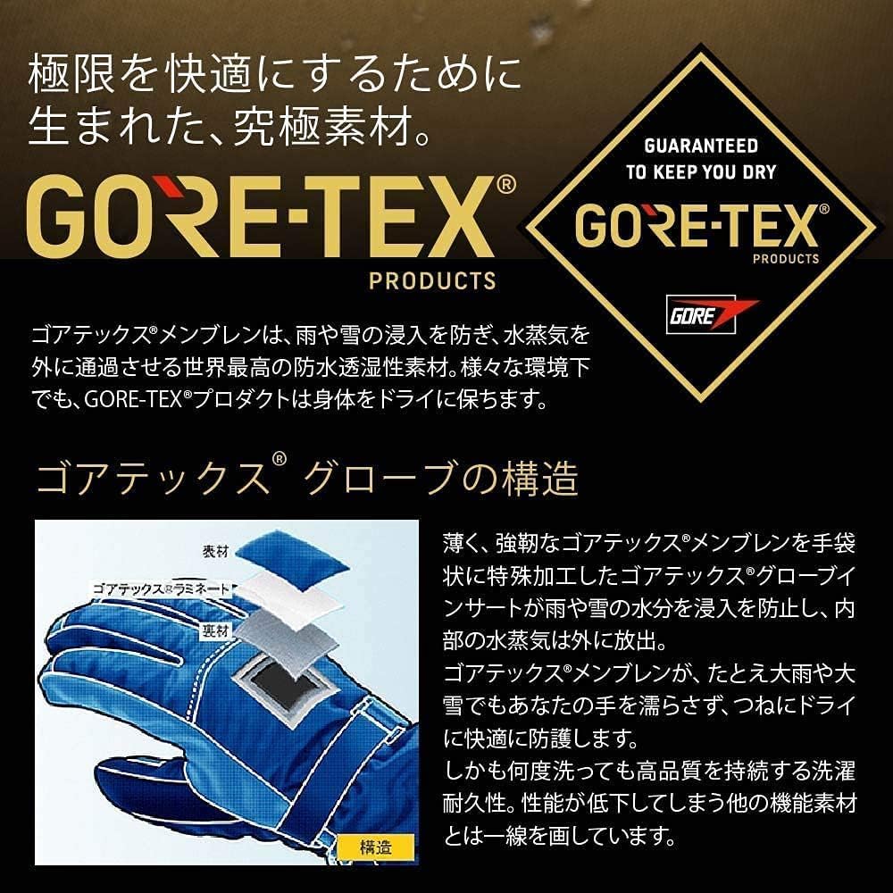 スノーボード グローブ GORE-TEX インナーグローブ付き レザー 【メンズレディースアウトドアマウンテンバイク】 全5色 4サイズ