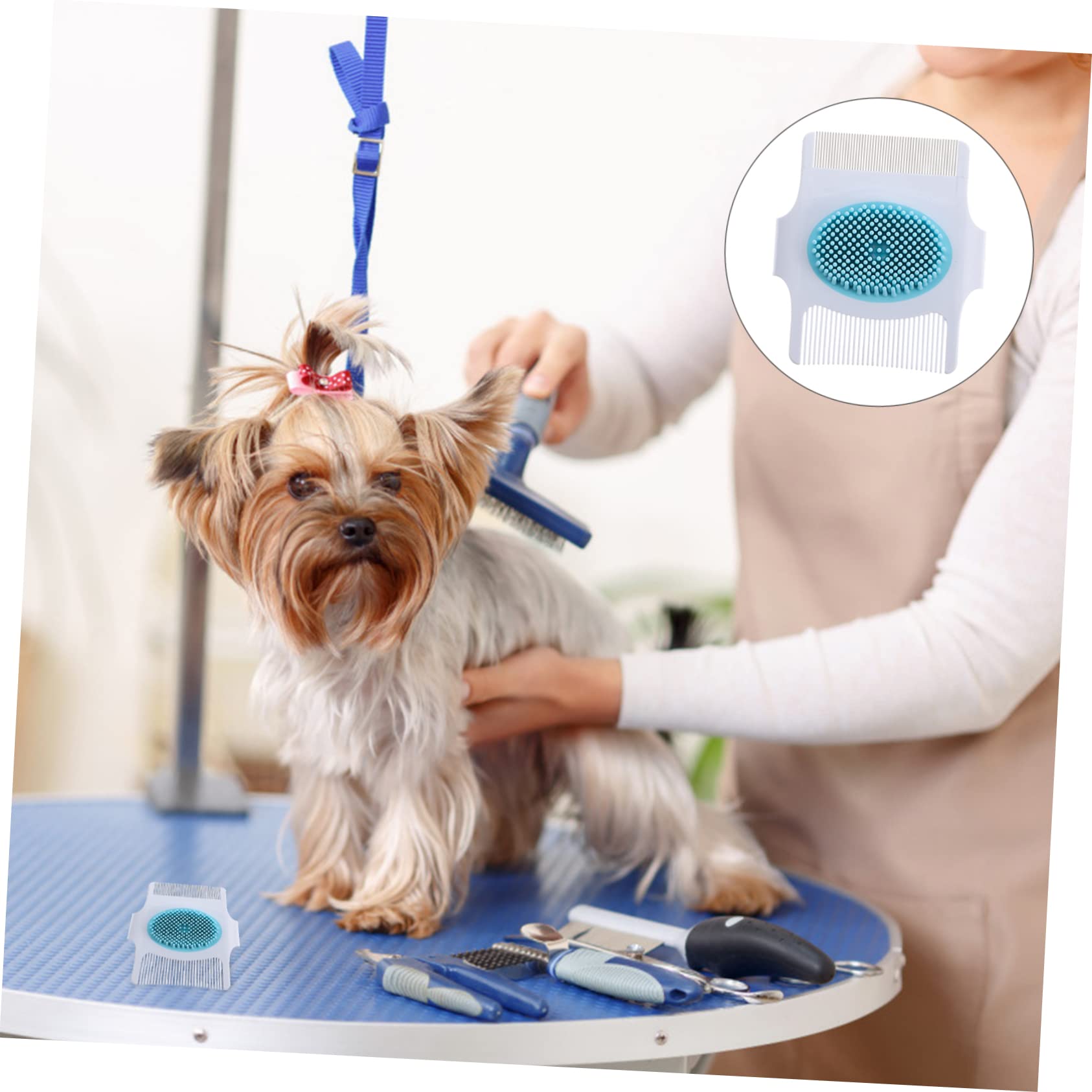 Levemolo Pet Grooming Tools 2pcs Cat Combs for Indoor Cats Self Grooming Brush Defur Comb Brush Ergonomic Lightweight