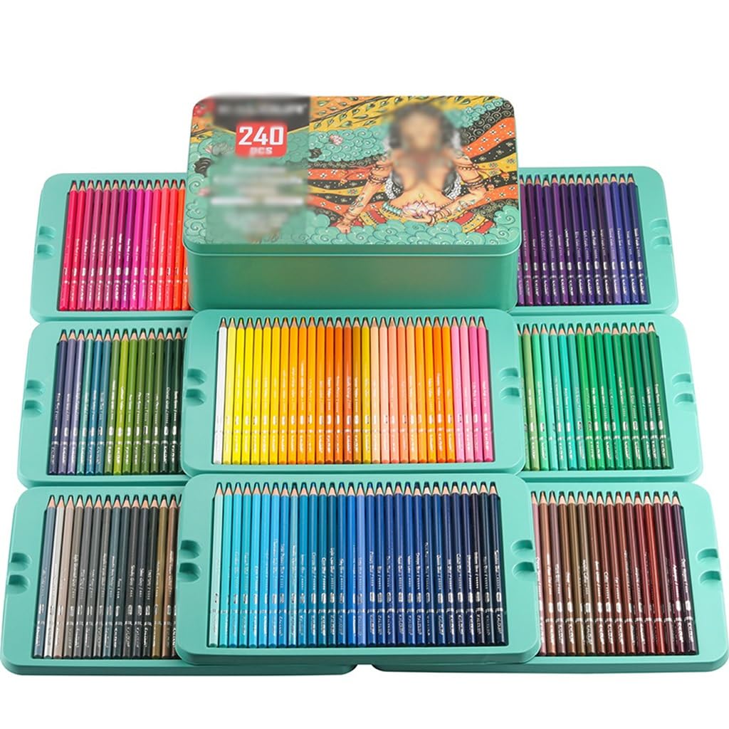 Ensemble de mines de 240 couleurs, graffitis dessinés à la main, crayon de couleur, pinceau d'art, crayon de peinture