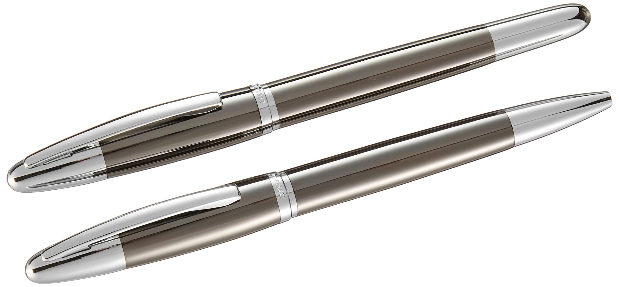 Steelpen Venüs Serisi 179 Krom TİTANYUM Dolma Kalem +Tükenmez Kalem